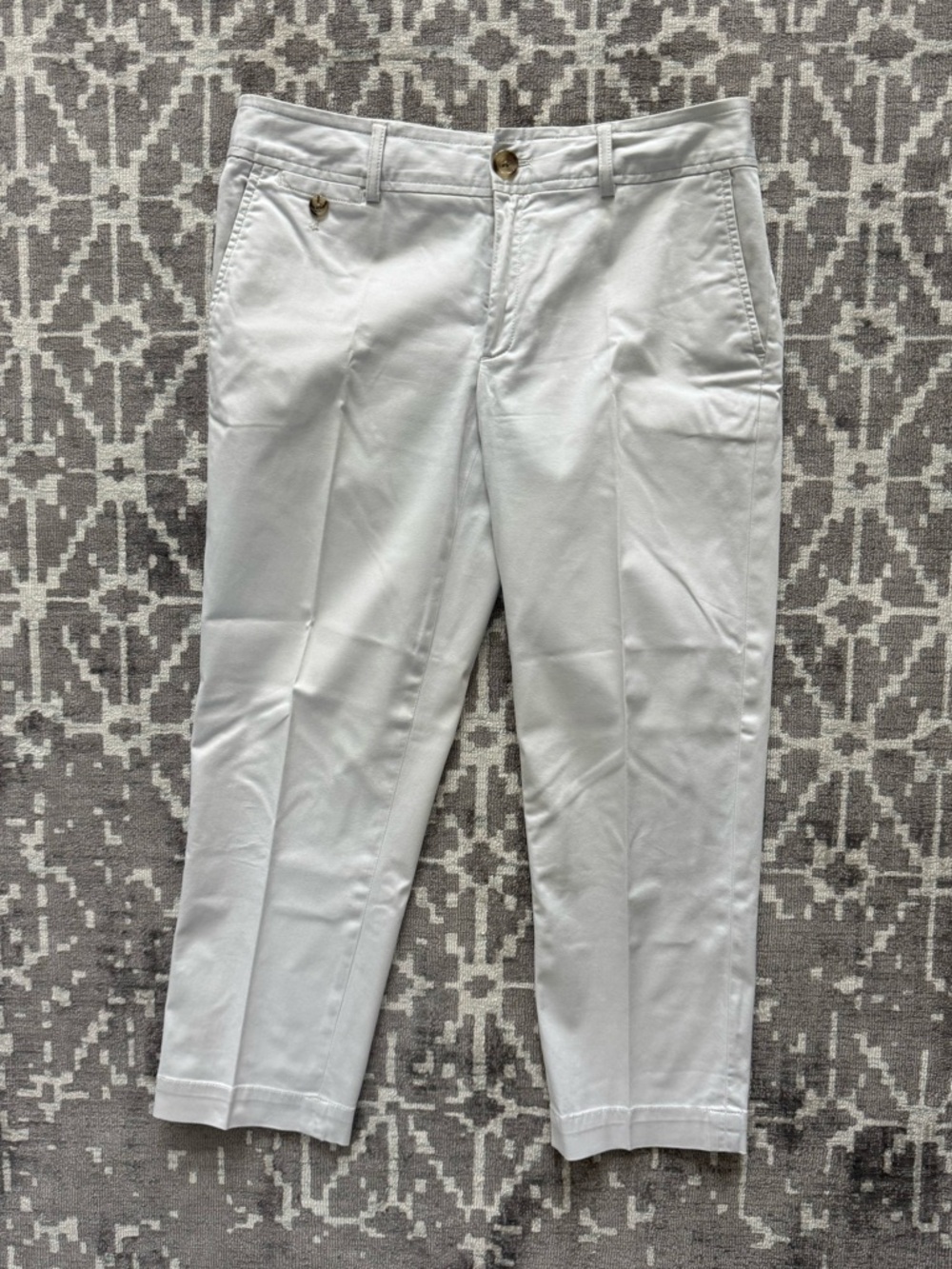 Banana Republic White Straight Leg Chinos Pants Slacks